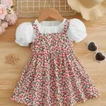 Summer season dresses for baby and child Cottonblend dress|White girl dress
