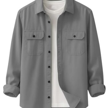 Men’s Stylish Cotton Blend Casual Shirt || Full Sleeve Button-Down Shirt with Dual Flap Pockets