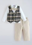 3-Pc Classic Plaid Formal Set