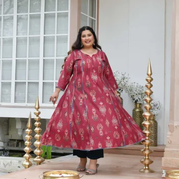 Bela- Raspberry Sorbet Modal Viscose Anarkali