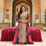 Pitara- Multicolour Modern Fusion Printed Zari Embroidered Lehenga Set