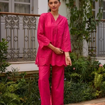 Tamara Supima Cotton Fuchsia Co-ord Set