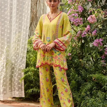 Easha Lawn Lime Co-ord Set
