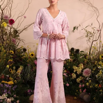 Dica Supima Cotton Light Pink Co-ord Set