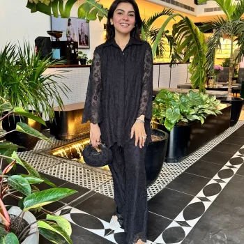 Lev Organza Black Co-ord Set