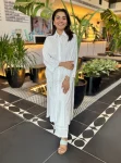 Harriet Supima Cotton White Long shirt co-ord set