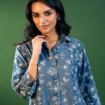 Ondra Denim Kurta Set