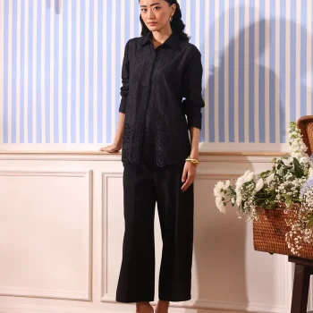 Romy Supima Cotton Black Shirt