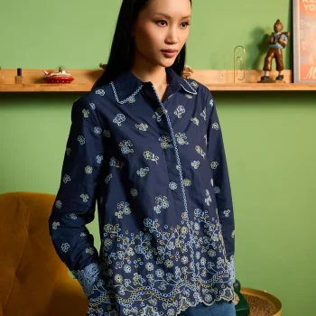 Zaniya Supima Cotton Navy Shirt