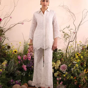 Lev Organza Off White Co-ord Set