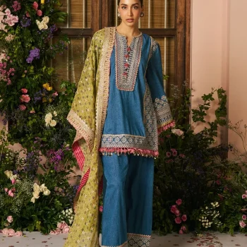 Sakhi Denim Kurta With Farshi Salwar