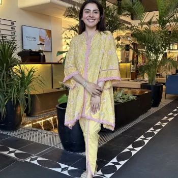 Falguni Supima Cotton Mustard Kurta Set