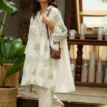 Gema Linen White Kurta Set
