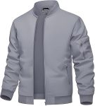 Men's Bomber Jacket, Lightweight Transition Jacket, Aviator Jackets, Spring, Autumn Blouson with Pockets