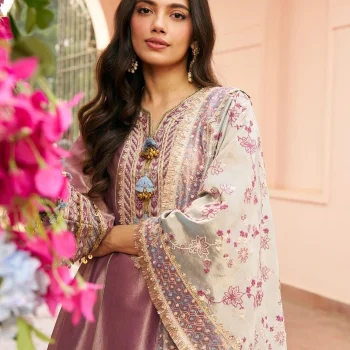 Tissue Shamili Lavender Kurta Set