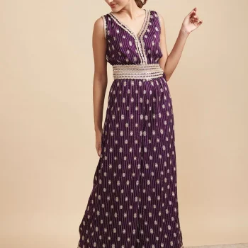 Raabta Silk Purple Jumpsuit