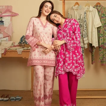 Verena Lawn Fuchsia Shirt & Pant Set