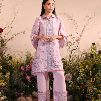 Niamh Lawn Printed Pink Co-ord Set