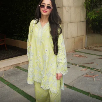 Ishara Supima Cotton Lime Co-ord set