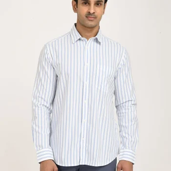 Men's Striped Full Sleeve Cotton Shirt
