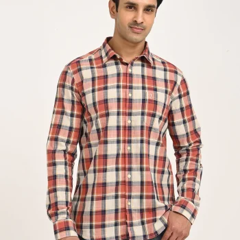 Men's Check Full Sleeve Cotton Shirt