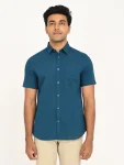 Men's Solid Half Sleeve Cotton Blend Shirt
