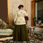 Mehendi-Color-Skirt-n-Blouse-with-Beige-work-cape-Cape-Set-Ananya-SCL_8719.webp