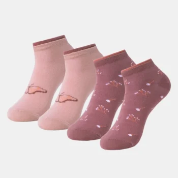 Compact Cotton Stretch Low Show Socks with StayFresh Treatment - Pale Mauve & Wistful Mauve
